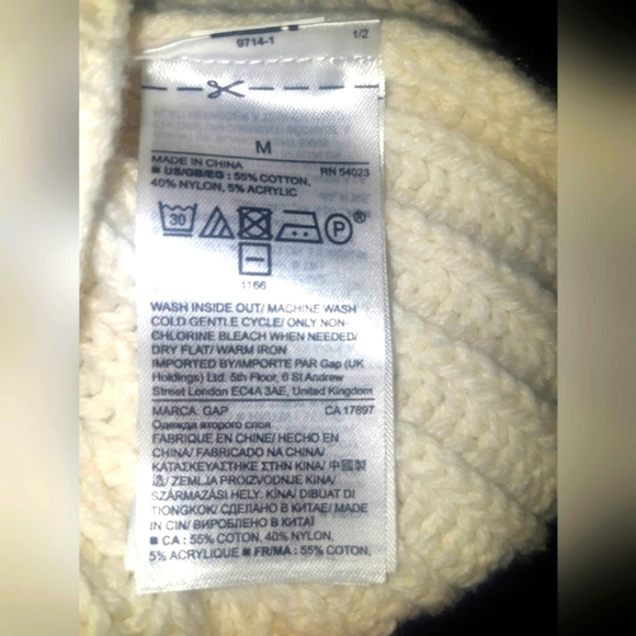 (M)🔥Gap🔥 Peplum Sweater with Bell Sleeves Ptp 17"×L23" - Picture 8 of 8